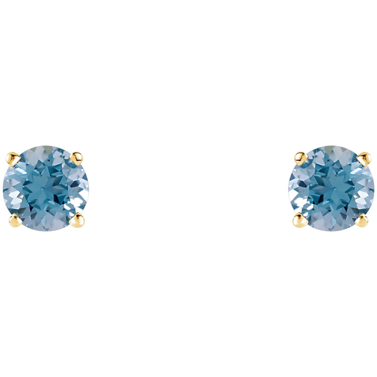 5 mm Natural Aquamarine Earrings