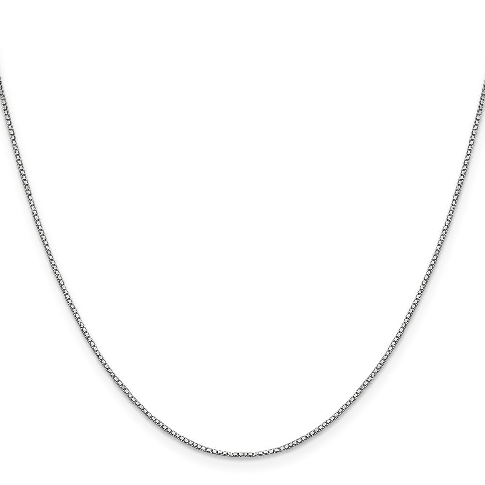 .9mm Box Chain - White Gold