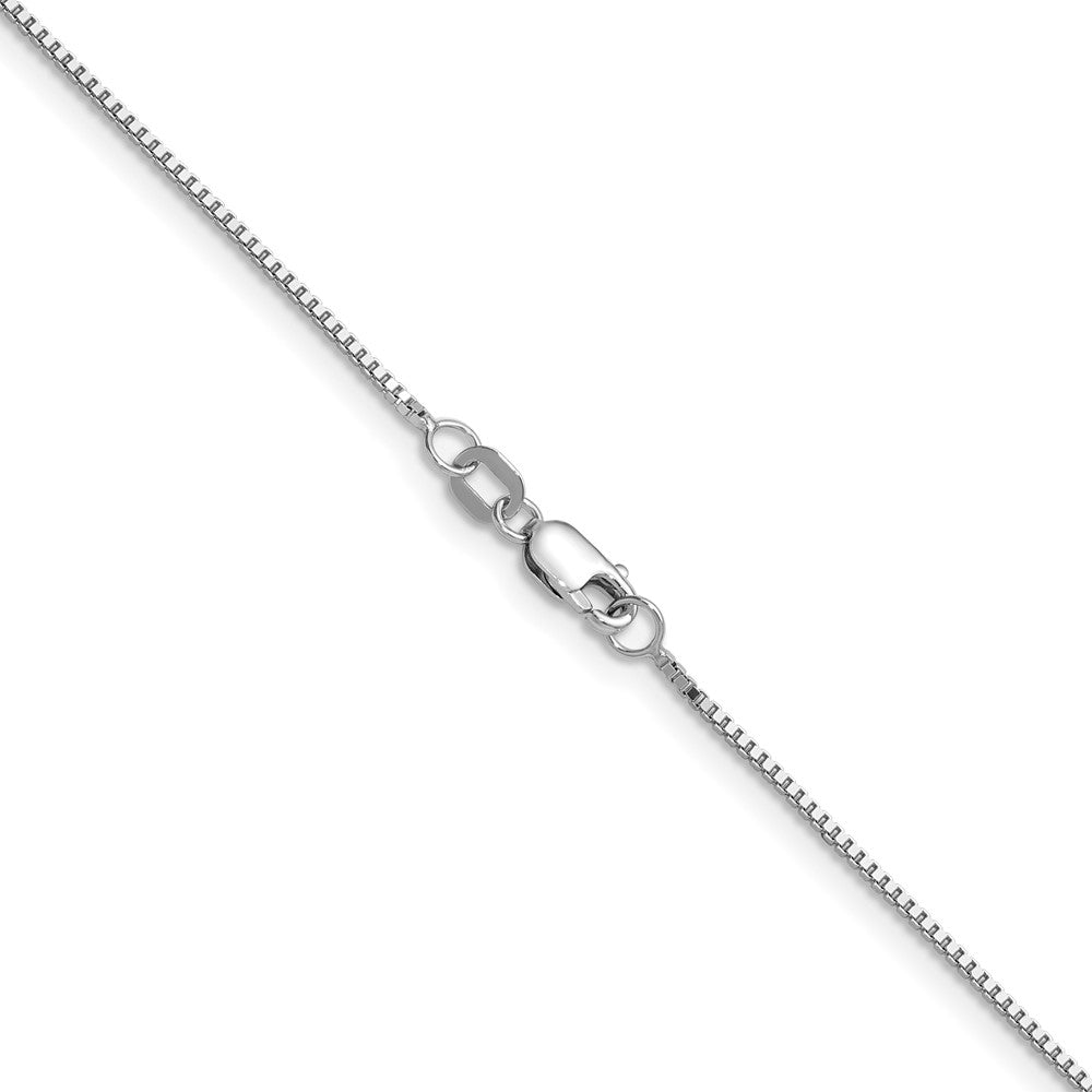 .9mm Box Chain - White Gold