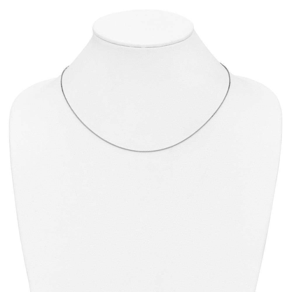 .9mm Box Chain - White Gold