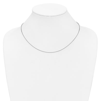 .9mm Box Chain - White Gold