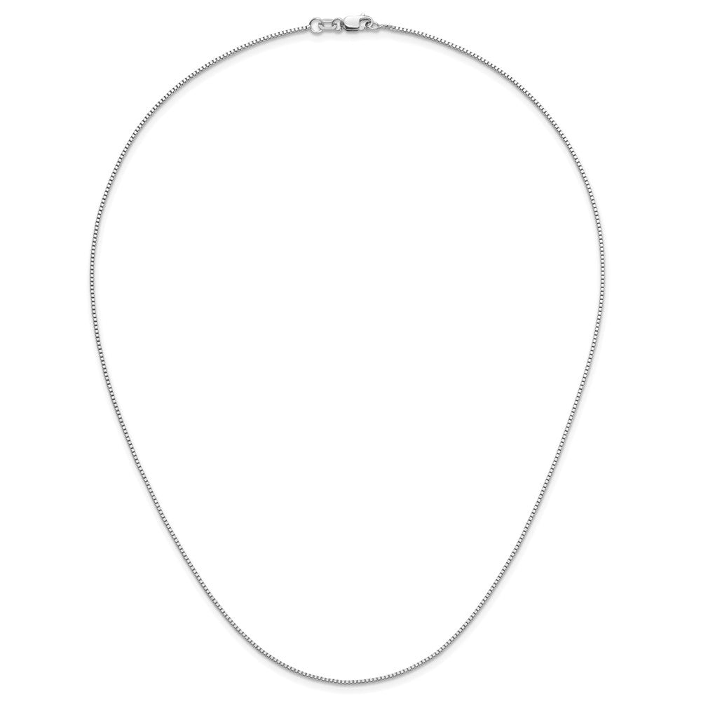 .9mm Box Chain - White Gold