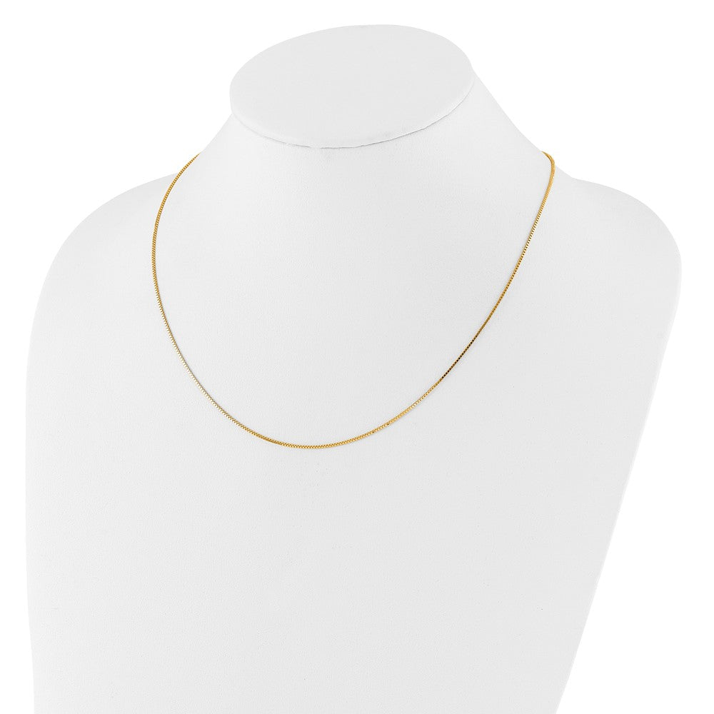 Adjustable .9mm Box Chain - Yellow Gold