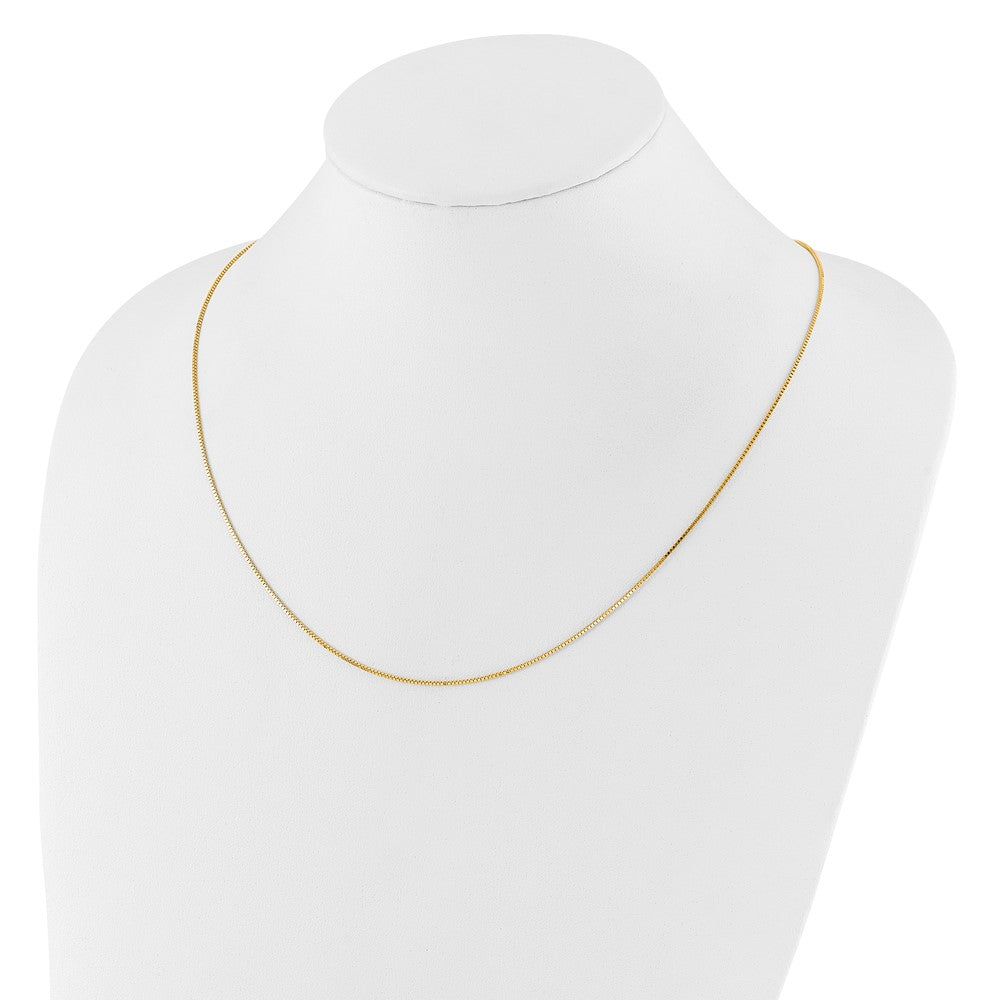 Adjustable .9mm Box Chain - Yellow Gold