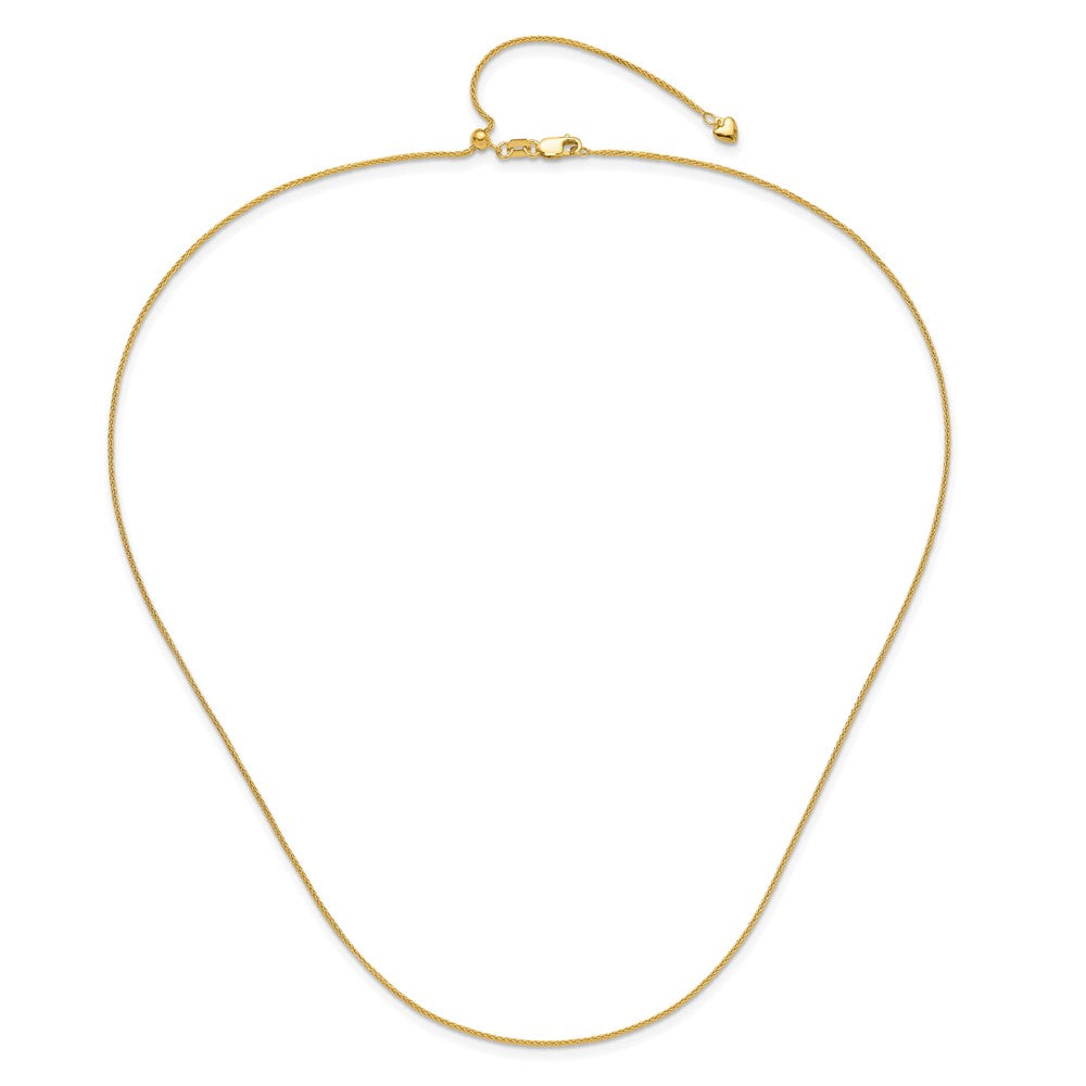 Adjustable 1mm Wheat Chain - Yellow Gold