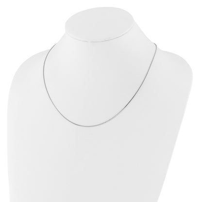 Adjustable .9mm Box Chain 22" - White Gold