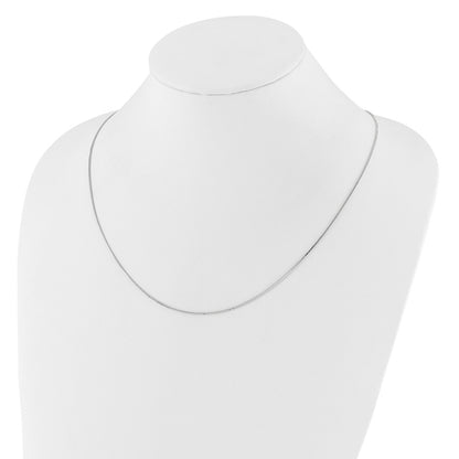 Adjustable .9mm Box Chain 22" - White Gold