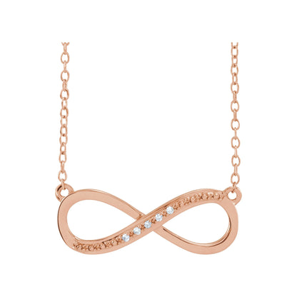 Natural Diamond Infinity-Inspired Necklace