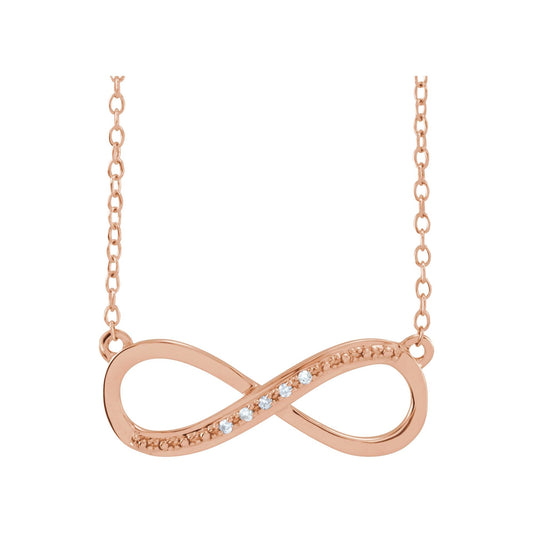 Natural Diamond Infinity-Inspired Necklace