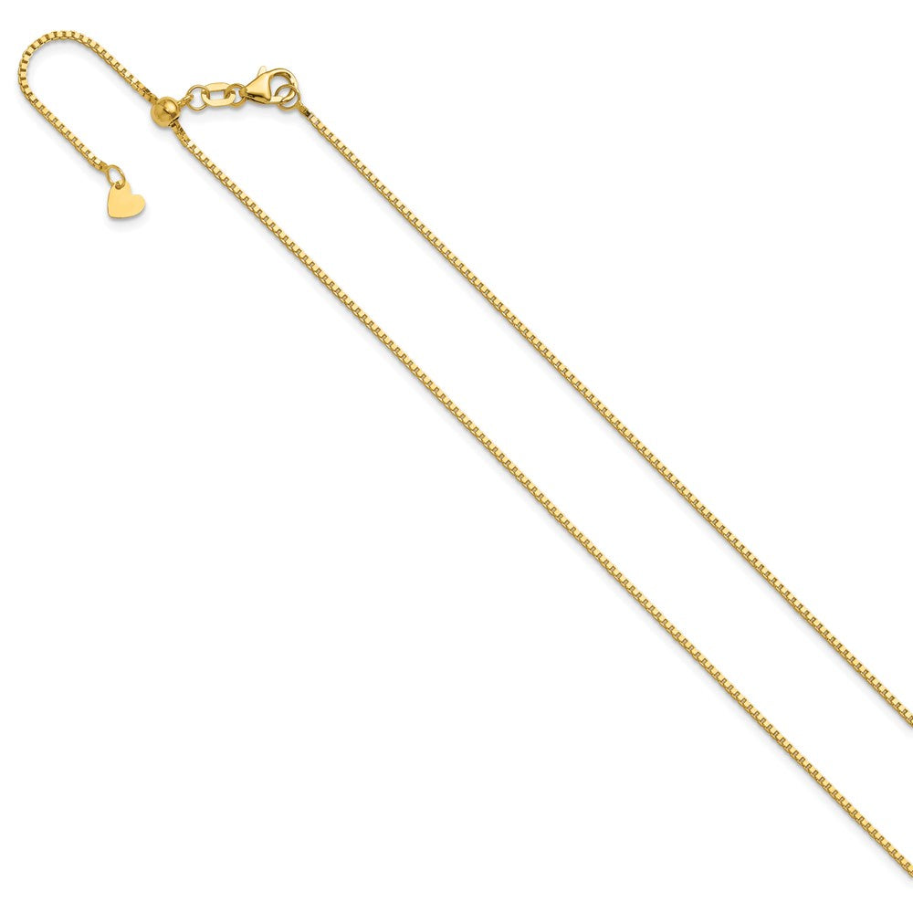 Adjustable 1mm Box Chain - Yellow Gold