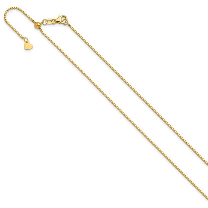 Adjustable 1mm Box Chain - Yellow Gold