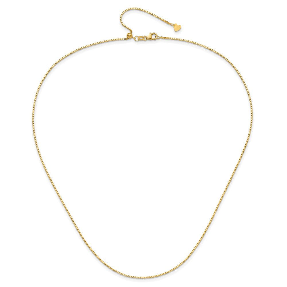 Adjustable 1mm Box Chain - Yellow Gold