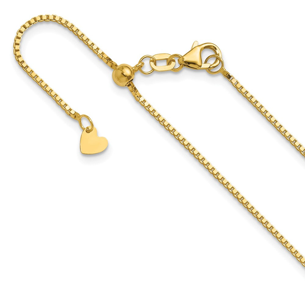 Adjustable 1mm Box Chain - Yellow Gold