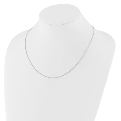 Adjustable 1mm Box Chain - White Gold