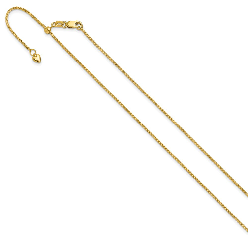 Adjustable 1.4mm Wheat Chain - Yellow Gold