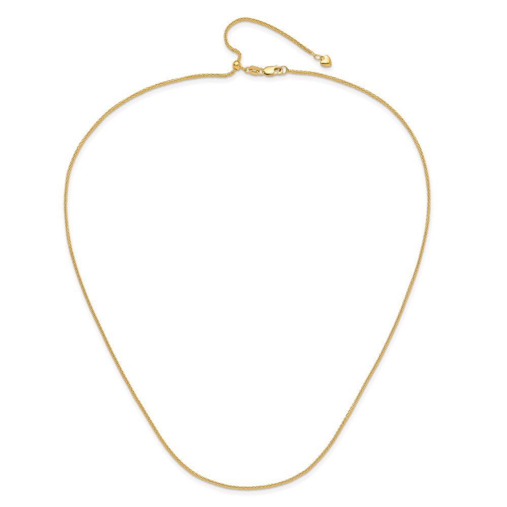 Adjustable 1.4mm Wheat Chain - Yellow Gold
