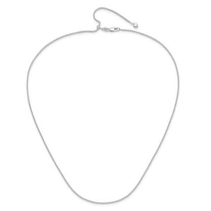 Adjustable 1.4mm Wheat Chain - White Gold