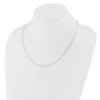 Adjustable 1.2mm Flat Cable Chain - White Gold