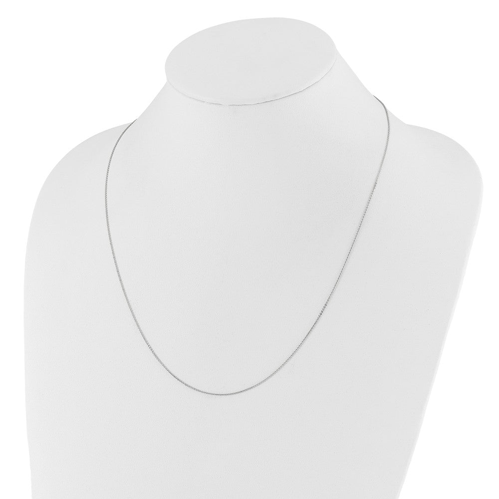 Adjustable 1.2mm Flat Cable Chain - White Gold