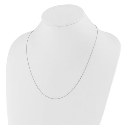 Adjustable 1.2mm Flat Cable Chain - White Gold