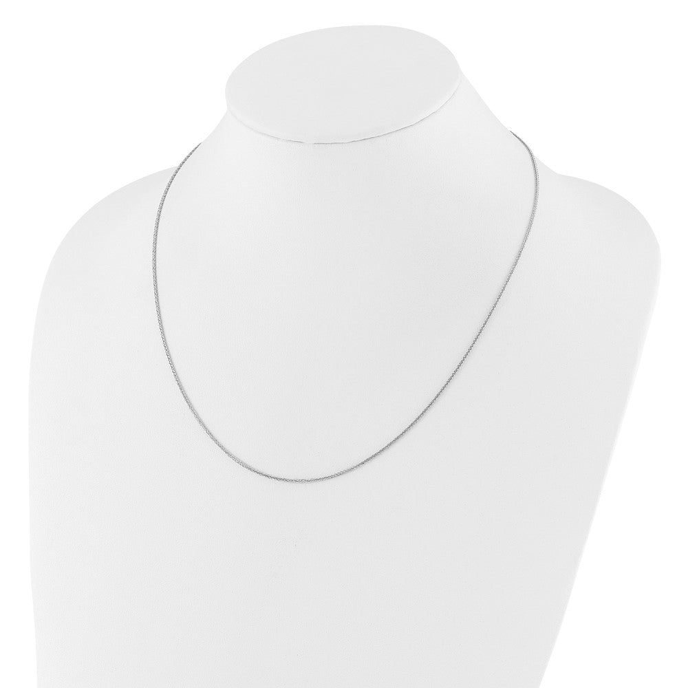 Adjustable 1mm Quadra Wheat Chain 22" - White Gold