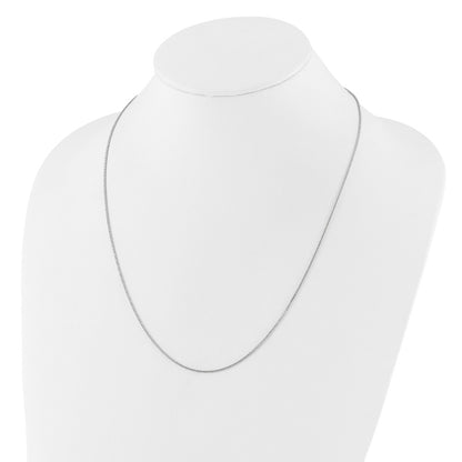 Adjustable 1mm Quadra Wheat Chain 22" - White Gold