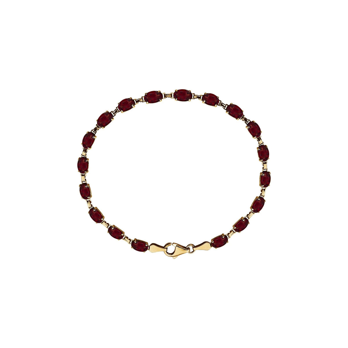 Natural Mozambique Garnet 7 1/4" Bracelet