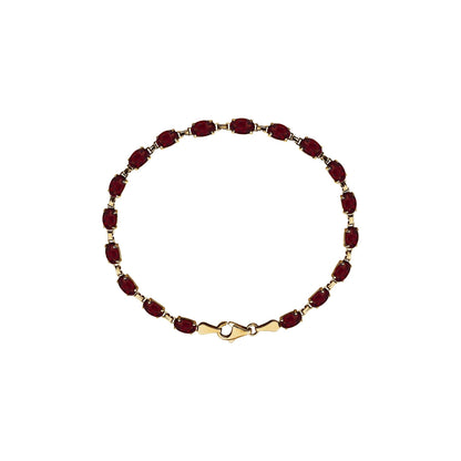 Natural Mozambique Garnet 7 1/4" Bracelet