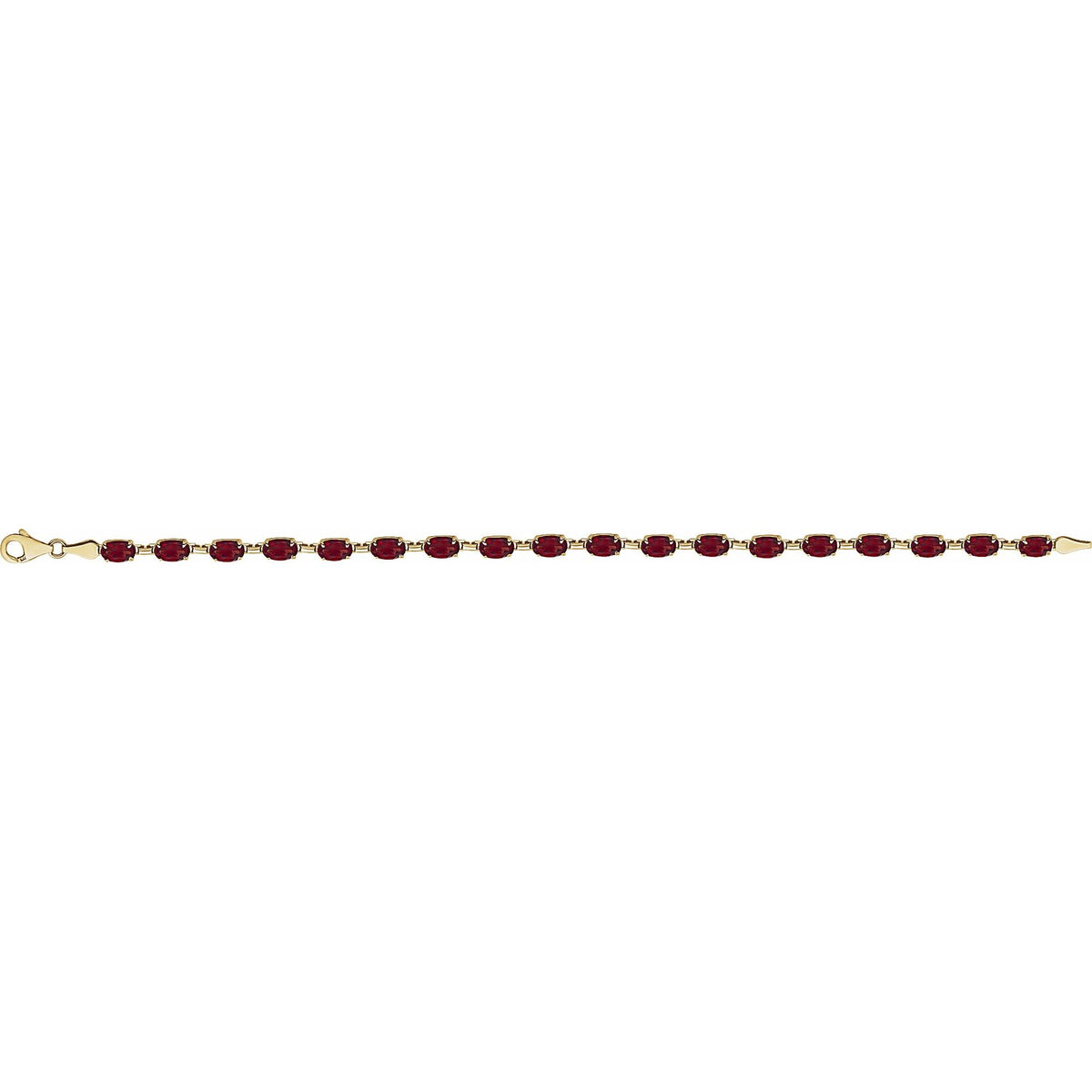 Natural Mozambique Garnet 7 1/4" Bracelet
