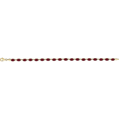 Natural Mozambique Garnet 7 1/4" Bracelet