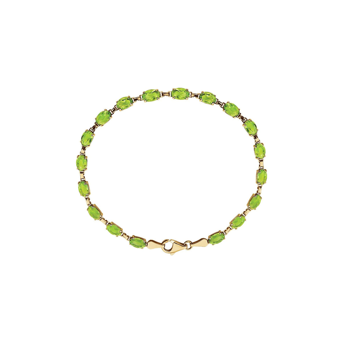 Natural Peridot 7 1/4" Bracelet