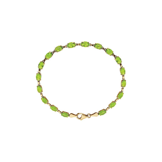 Natural Peridot 7 1/4" Bracelet