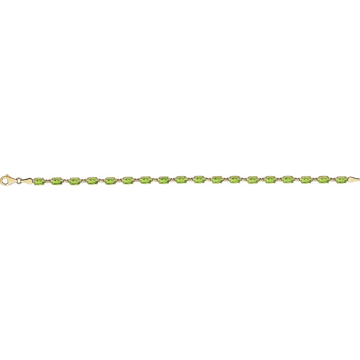 Natural Peridot 7 1/4" Bracelet