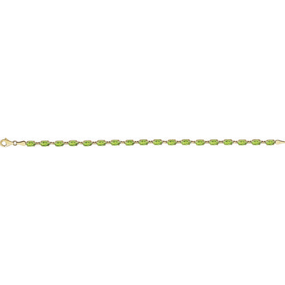 Natural Peridot 7 1/4" Bracelet