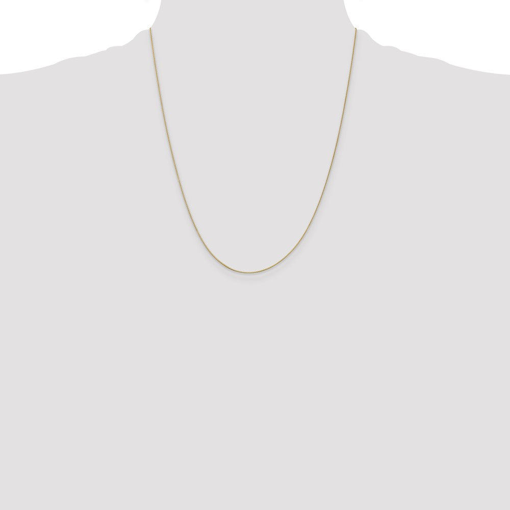.5mm Baby Box with Lobster Clasp Chain - Yellow Gold