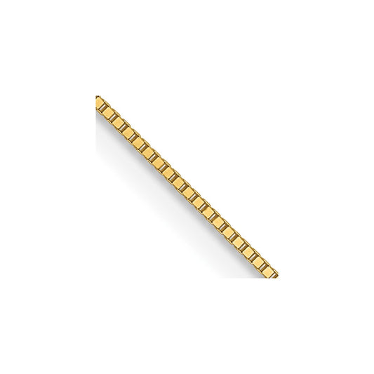 .5mm Baby Box with Lobster Clasp Chain - Yellow Gold