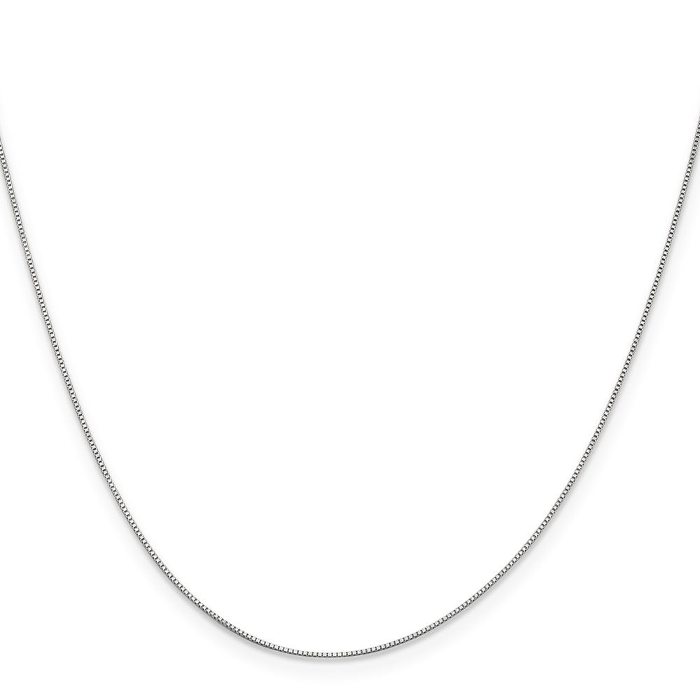 .5mm Baby Box with Lobster Clasp Chain - White Gold