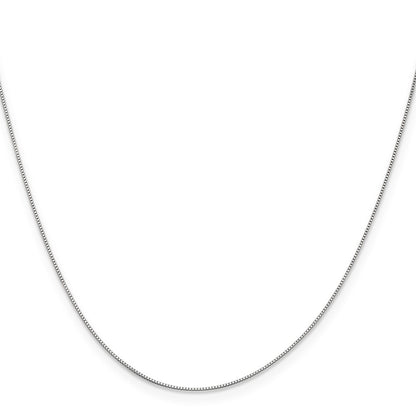 .5mm Baby Box with Lobster Clasp Chain - White Gold