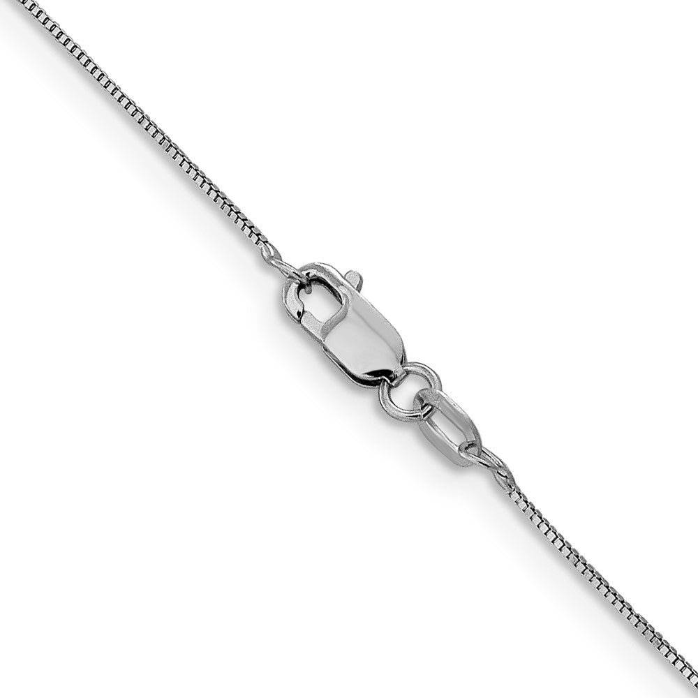 .5mm Baby Box with Lobster Clasp Chain - White Gold