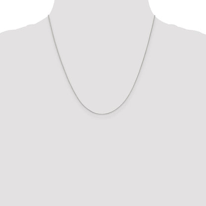 .5mm Baby Box with Lobster Clasp Chain - White Gold
