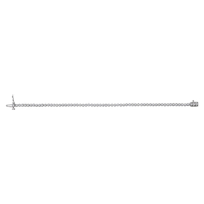 1 CTW Natural Diamond Line 7" Bracelet - 1.5mm Width
