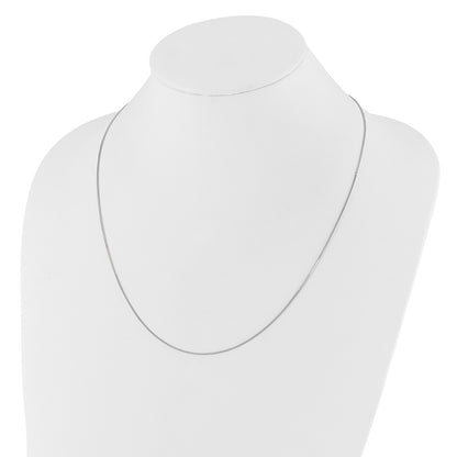 Adjustable .8mm Box Chain - White Gold