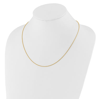 Adjustable 1.2mm D/C Rope Chain 22" - Yellow Gold
