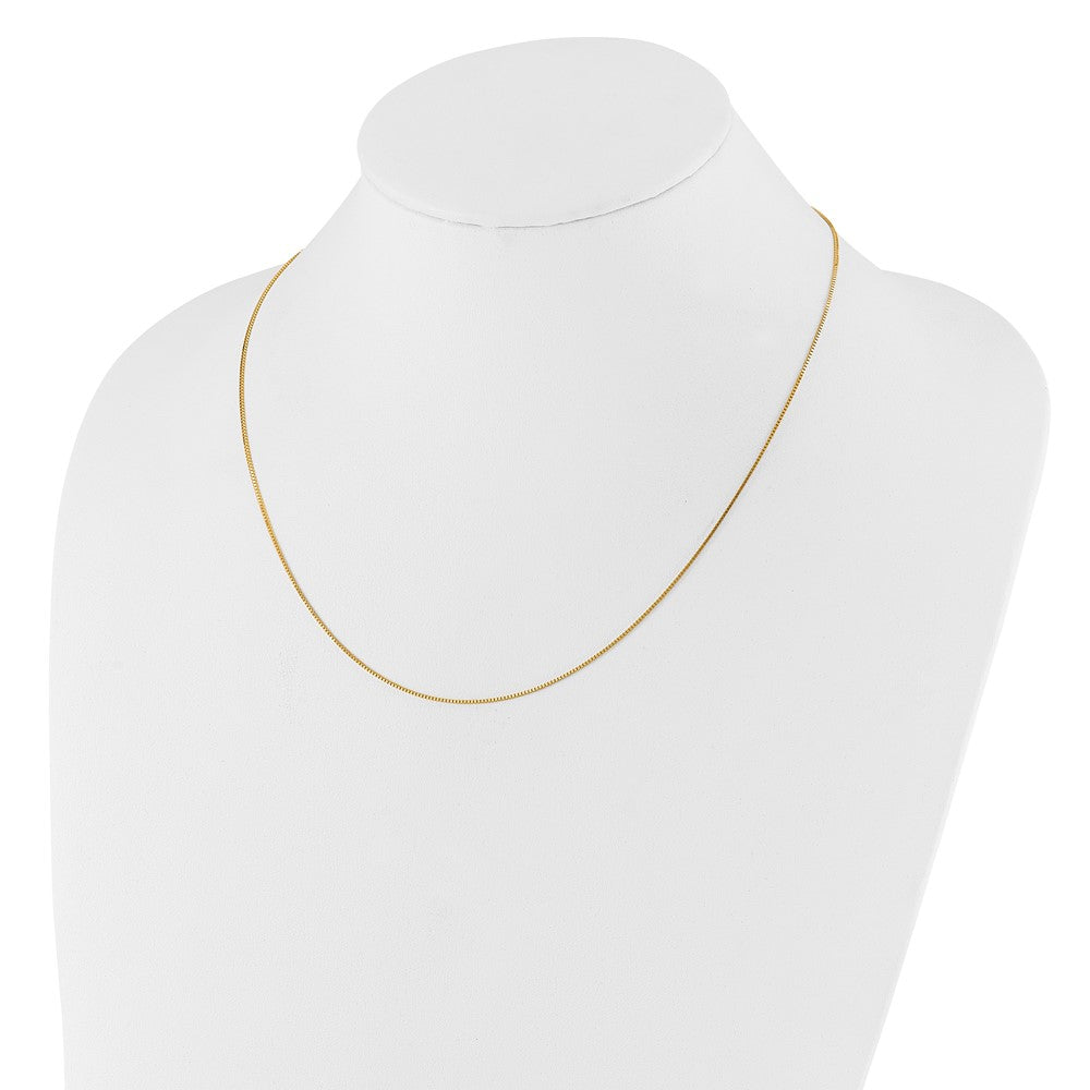 Adjustable .8mm Box Chain - Yellow Gold