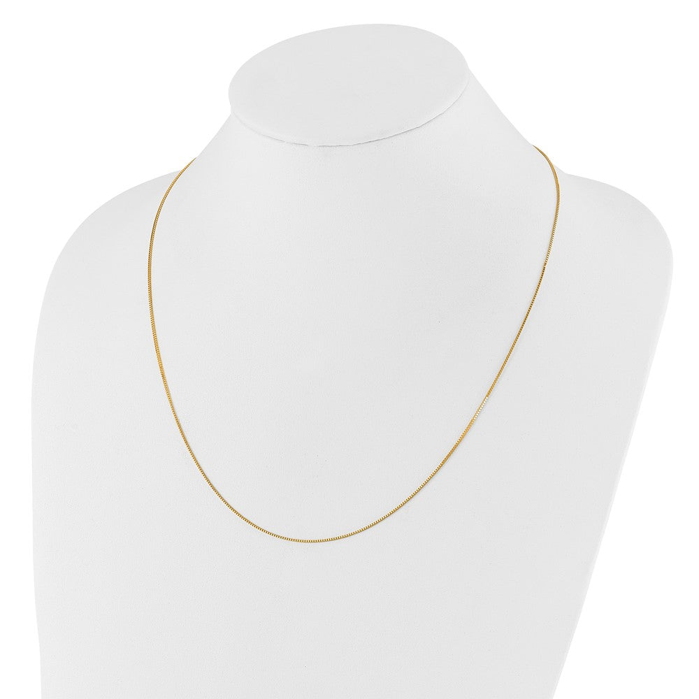 Adjustable .8mm Box Chain - Yellow Gold