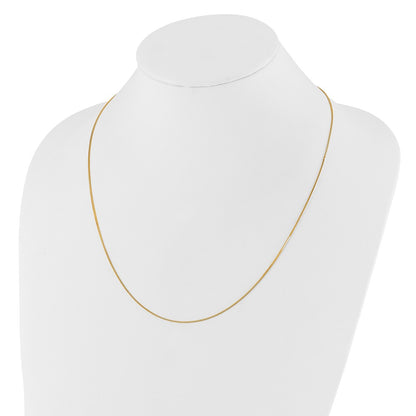 Adjustable .8mm Box Chain - Yellow Gold