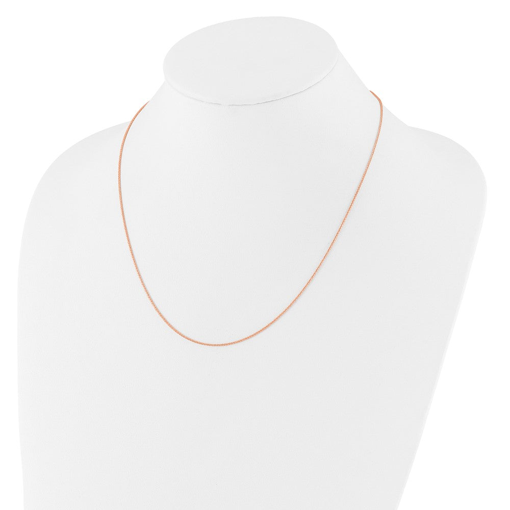 Adjustable 1mm Wheat Chain 22" - Rose Gold