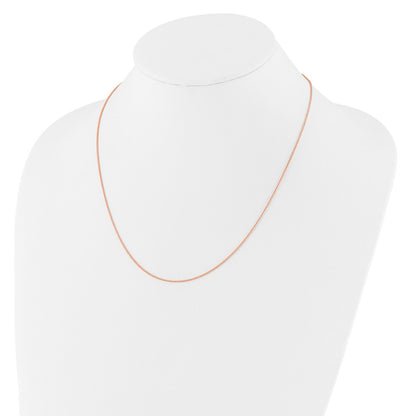 Adjustable 1mm Wheat Chain 22" - Rose Gold