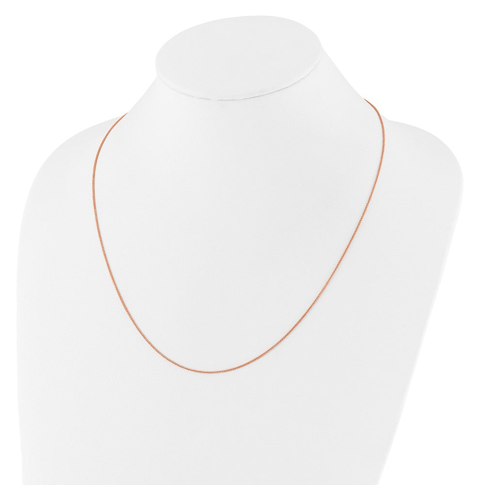 Adjustable 1mm Wheat Chain 22" - Rose Gold