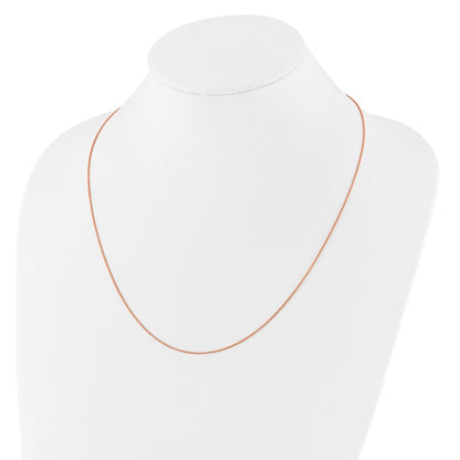 Adjustable 1mm Wheat Chain 22" - Rose Gold